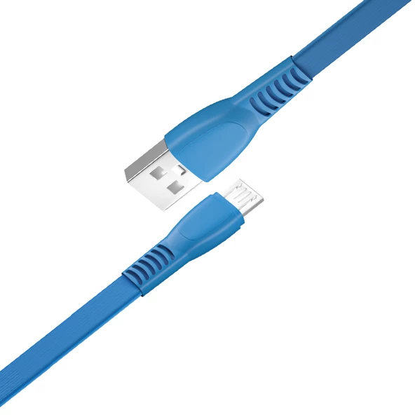 FitPlus Flat FS-401 Micro USB Data/Şarj Kablosu 2.4A 1mt - 12