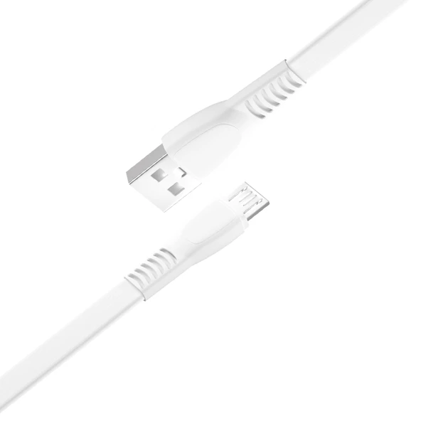 FitPlus Flat FS-401 Micro USB Data/Şarj Kablosu 2.4A 1mt - 8