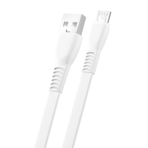 FitPlus Flat FS-401 Micro USB Data/Şarj Kablosu 2.4A 1mt - 2