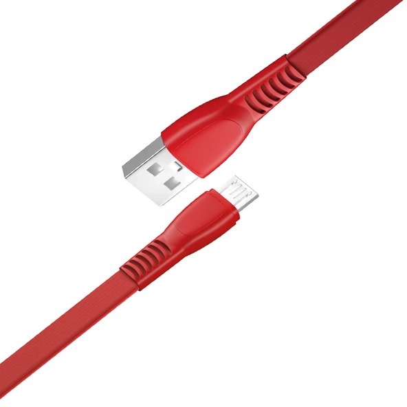 FitPlus Flat FS-401 Micro USB Data/Şarj Kablosu 2.4A 1mt - 10