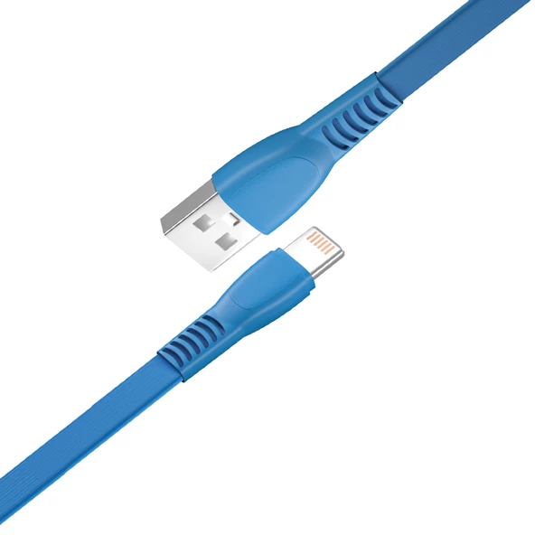 FitPlus Flat FS-402 Lightning Data/Şarj Kablosu 2.4A 1mt - 12