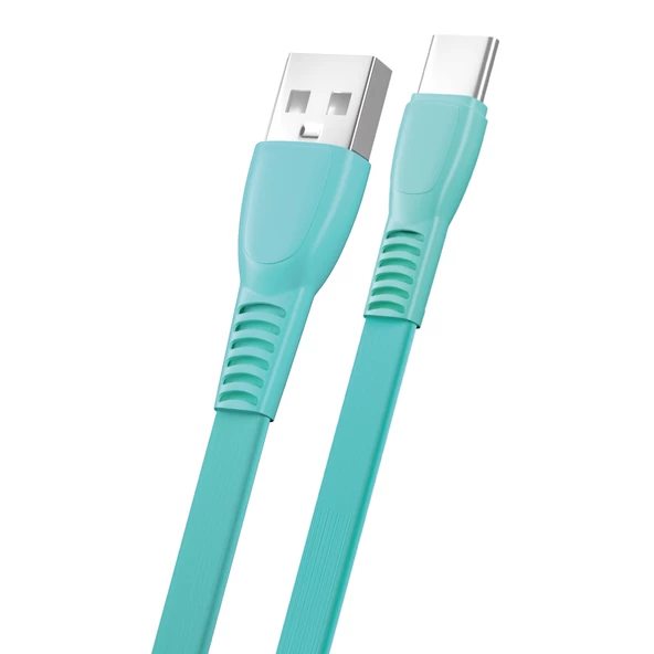 FitPlus Flat FS-403 Type-C Data/Şarj Kablosu 2.4A 1mt - 6