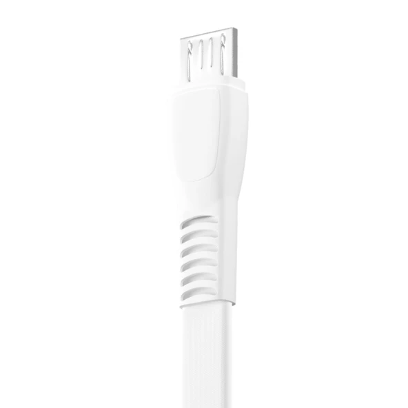 FitPlus Flat FS-401 Micro USB Data/Şarj Kablosu 2.4A 1mt - 7