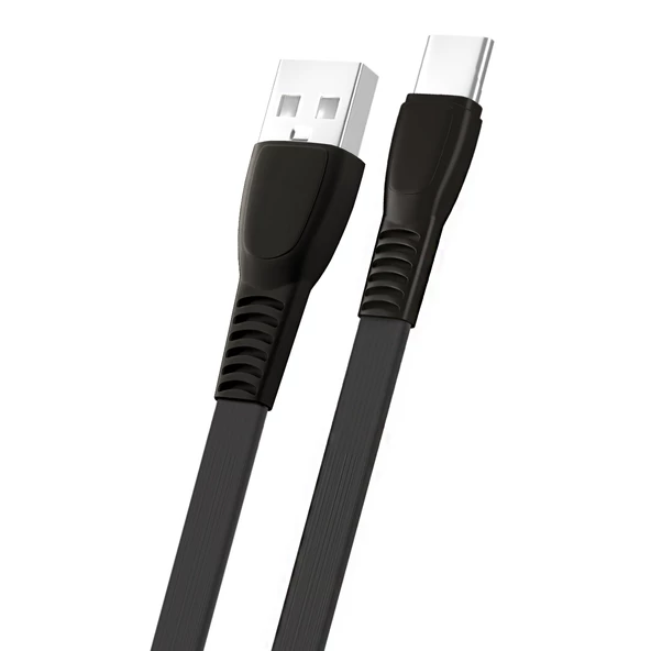 FitPlus Flat FS-403 Type-C Data/Şarj Kablosu 2.4A 1mt - 5