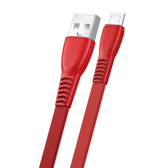 FitPlus Flat FS-401 Micro USB Data/Şarj Kablosu 2.4A 1mt - 3