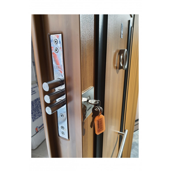 Tezwood 2468 Eskitme Kabartmalı Model Daire Giriş Kapısı, Çelik Kapı, Villa Kapısı - Resim 6