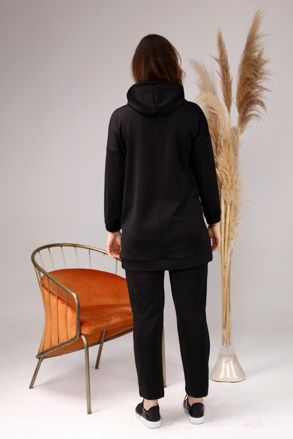 Kadın Büyük Beden Spor Alt Üst Takım Kapşonlu - 11