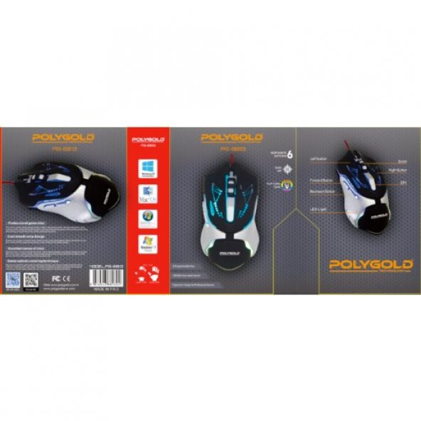 Oyun Mouse 2400 Dpi Rgb Işıklı Mouse Gaming Mouse PG-8813 - 2