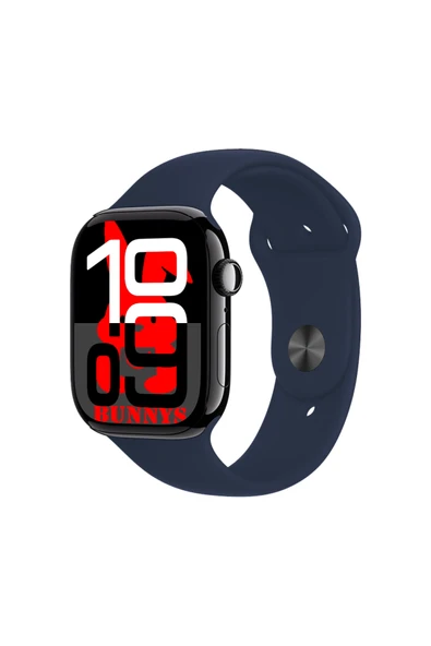 Apple iPhone 11 Uyumlu Lacivert Akıllı Saat Watch10 2025 Hediyeli AMOLED EKRAN - 1