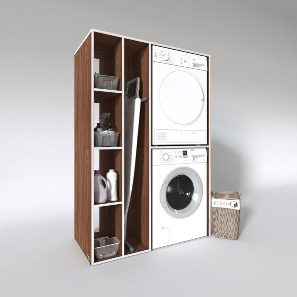 Kenzlife çamaşır-kurutma makinesi dolabı alyusha cvz 180*120*60 banyo kapaksız arkalıksız - 4
