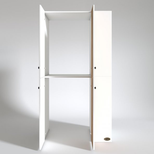 Kenzlife Çamaşır-Kurutma Makinesi Dolabı Kapaklı Foka Byz 180X090x60 Banyo Arkalıksız - 3