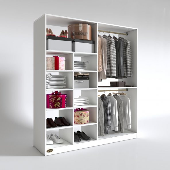 Kenzlife giysi dolabı fikret 180x180x45 byz gardırop - 2