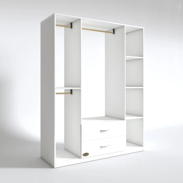 Kenzlife giysi dolabı orhan 175*120*40 byz gardırop 2 çekmeceli - Resim 3