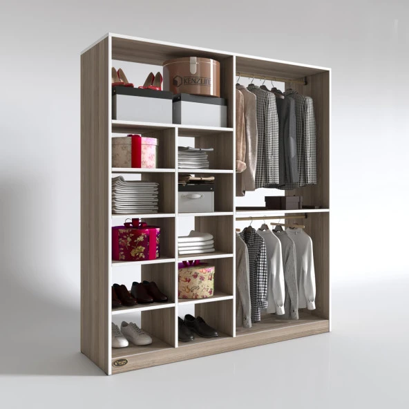 Kenzlife giysi dolabı fikret 180*180*45 crd gardırop - Resim 2