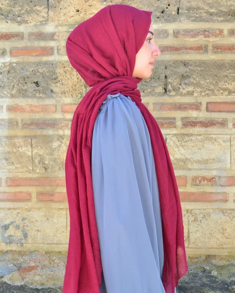 Konfor Bambu Şal Bordo– Tok Duruşlu, Kaymaz - Resim 3