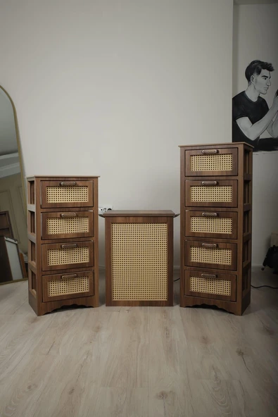 Vero Çamaşır Sepeti MDF Meşe CS1002 - 3