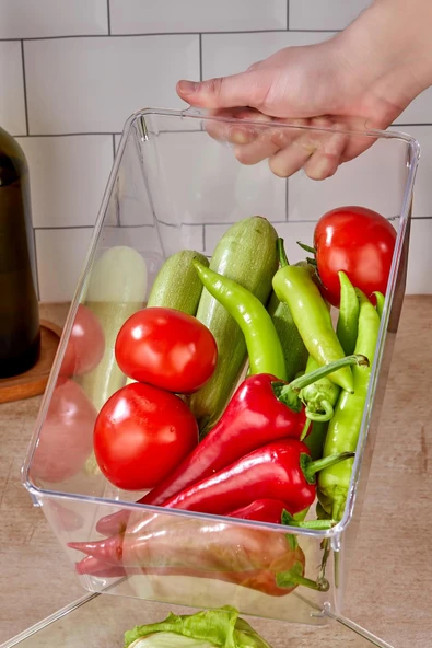 3 Lü Buzdolabı Organizeri & Buzdolabı Düzenleyici 6 lt - Resim 2