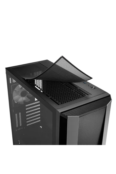 SHARKOON TG7M RGB ARGB Temperli Yan Cam, 4x120mm ARGB Fan, Type-C 3.2 Gen 2, Siyah, Mid-Tower Kasa - 8