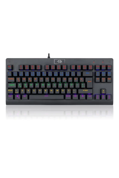 REDRAGON K568r Dark Avenger Rainbow Blue Switch Türkçe Q Mekanik Oyuncu Klavyesi - 1