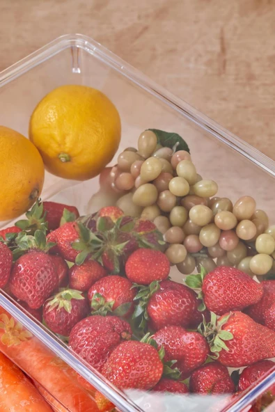 2 Li Kapaklı Buzdolabı Organizeri & Buzdolabı Düzenleyici 4,5 lt - 2