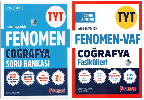Fenomen Coğrafya TYT Soru Bankası + VAF (2 Kitap)