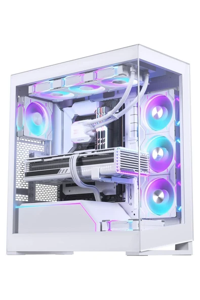 Phanteks NV5 MK2 PH-NV523TG_DMW02 Cam Dizayn, Full Tower, Fansız Beyaz Kasa - 8