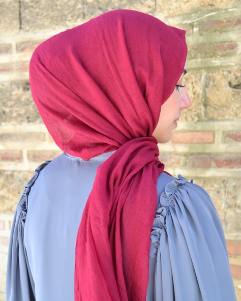 Konfor Bambu Şal Bordo– Tok Duruşlu, Kaymaz - Resim 2