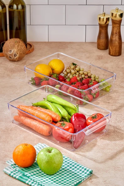 2 Li Buzdolabı Organizeri & Buzdolabı Düzenleyici 3 lt - Resim 2