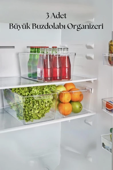 3 Lü Buzdolabı Organizeri & Buzdolabı Düzenleyici 6 lt ürün görseli 1