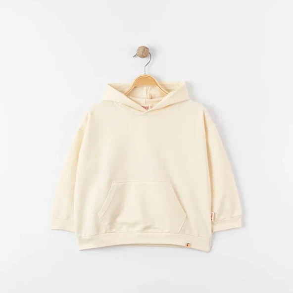 Unisex %100 Pamuk Oversize Kapşonlu Sweatshirt