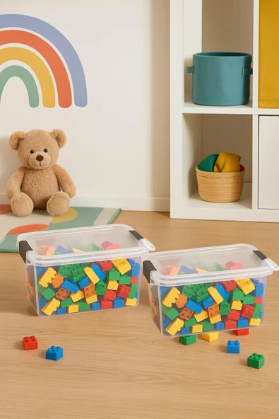 2’li Şeffaf Saklama Kutusu & Düzenleme Kutusu 10,5 Lt - Resim 5