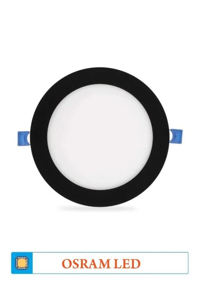 ACK AP01-01231 12W Slim Led Panel Siyah 6500K Beyaz Işık Gömme Spot Lamba ürün görseli