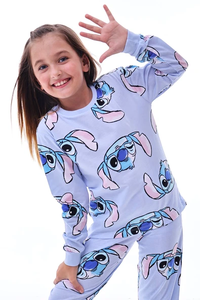 2'Li Cute Monster Pijama Takımları ( Pembe - Mavi ) - 6
