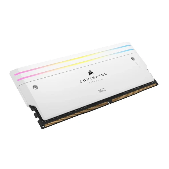 CORSAIR 48GB (2x24GB)Dominator Titanium RGB Beyaz 7000MHz CL40 DDR5 Dual Kit Ram CMP48GX5M2B7000C36W - 4