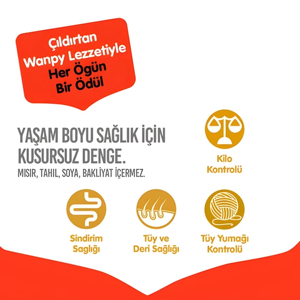 Wanpy Ton Balıklı Tahılsız Yetişkin Kedi Maması 1,5kg - Resim 3