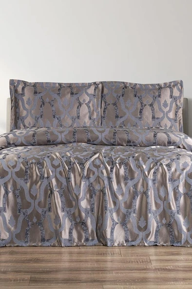 Kybele 3 Parça Çift Kişilik Pike Takımı 230x250 Gri ürün görseli