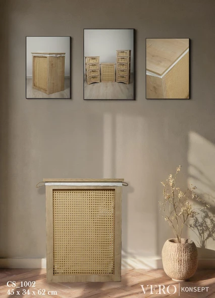 Vero Çamaşır Sepeti MDF Ceviz CS1003