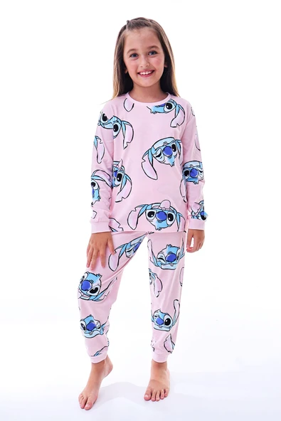 2'Li Cute Monster Pijama Takımları ( Pembe - Mavi ) - 2