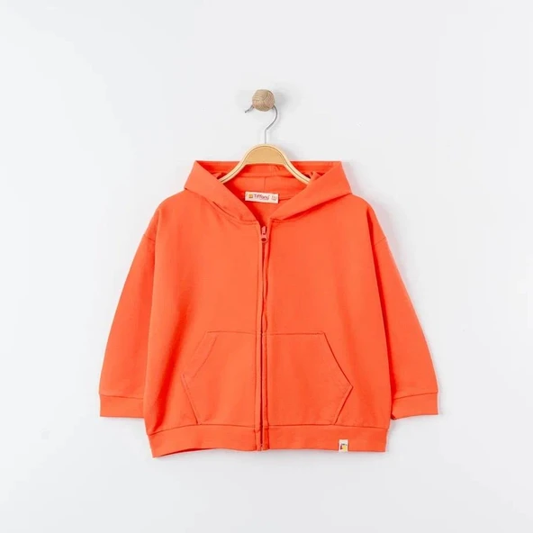 Unisex %100 Pamuk Oversize Kapüşonlu Fermuarlı Sweatshirt - 8