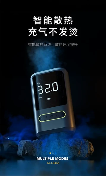 Gimp Taşınabilir Göstergeli Güç Bankası USB & Type-C, El Feneri, Flaşör, Araç Lastik Hava Pompası - 5