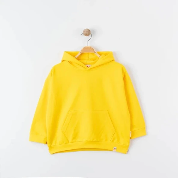Unisex %100 Pamuk Oversize Kapşonlu Sweatshirt - 11