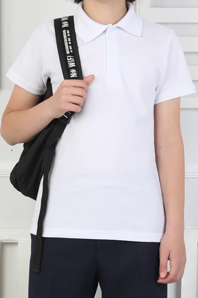 2'li T-Shirt Kız Çocuk %100 Pamuk Okul Tarz 5-13 Yaş 12278 - 4