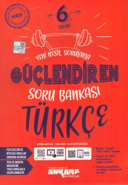 ANKARA 6.SINIF GÜÇLENDİREN TÜRKÇE SORU BANKASI - Resim 2
