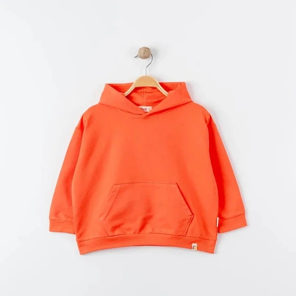 Unisex %100 Pamuk Oversize Kapşonlu Sweatshirt - 8