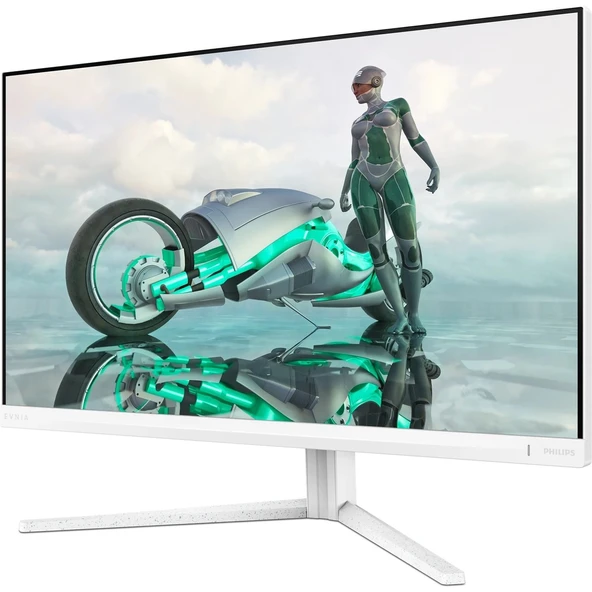 Philips Evnia 27M2N3201A 27" 180Hz 1ms HDMI DP AdaptiveSync HDR10 FHD IPS Gaming Monitör Beyaz - Resim 4