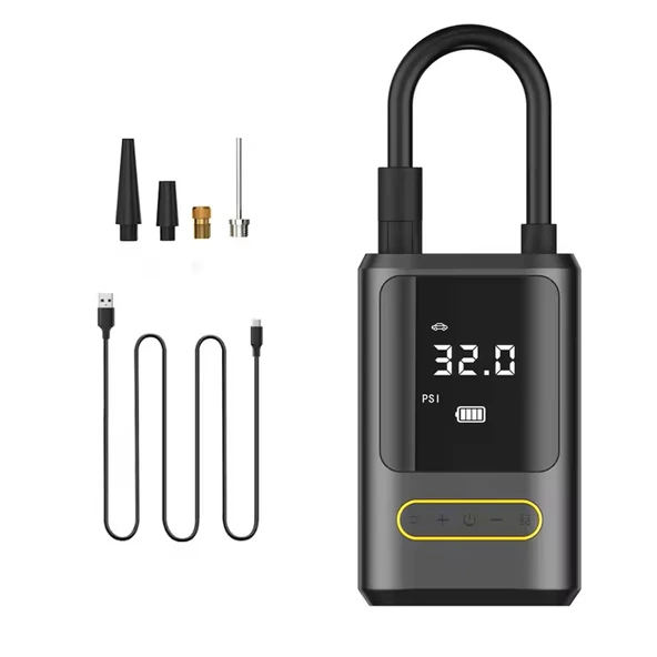 Gimp Taşınabilir Göstergeli Güç Bankası USB & Type-C, El Feneri, Flaşör, Araç Lastik Hava Pompası