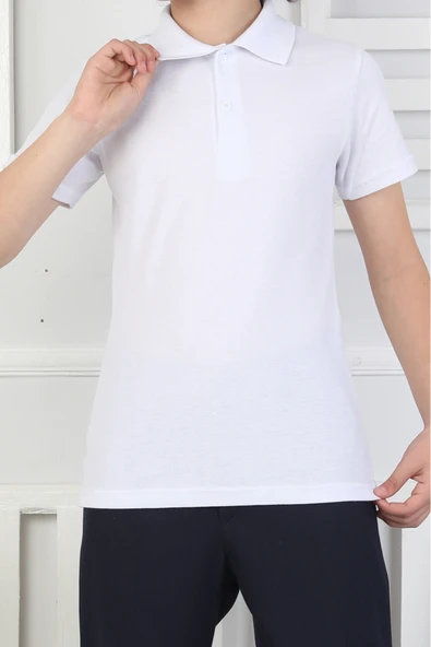 2'li T-Shirt Kız Çocuk %100 Pamuk Okul Tarz 5-13 Yaş 12278 - 2