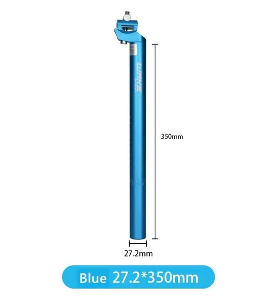 XBYC 679 Wake Sele Borusu 27.2mm çap x 35cm uzunluk Hafif Renkli Bisiklet Koltuk Borusu Mavi Renk ürün görseli
