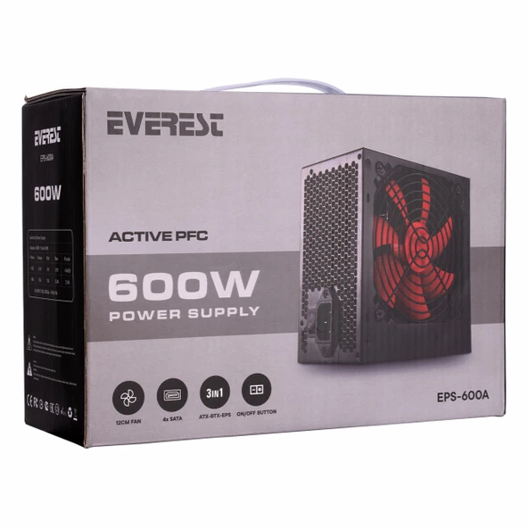 Everest EPS-600A 600W Güç Kaynağı ürün görseli 1