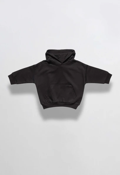 Unisex %100 Pamuk Oversize Kapşonlu Sweatshirt - 12